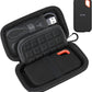 Lacdo Carrying Case for SanDisk Extreme Portable SSD, Hard EVA Case + Soft Silicone Case Protective Cover for SanDisk Extreme External Solid State Drive 500GB 1TB 2TB 4TB 8TB SanDisk SSD Case, Black