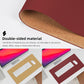 AFIING Leather Desk pad Protector, Large Desk mat with Natural Cork & PU Leather,Mouse pad,Non-Slip Office Desk Mat,Waterproof Desk Writing Pad for Office and Home (23.6in*13in, Red)