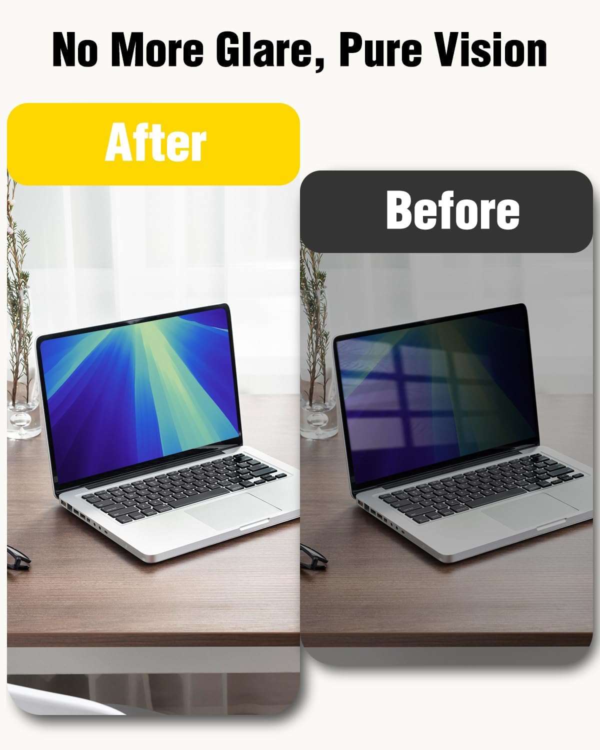 F FORITO Magnetic Privacy Screen Protector Compatible with MacBook Air 15.3 inch (2023-2025, M2, M3, M4), Removable 360° Anti Peeping Anti Blue Light Anti Glare Laptop Privacy Screen Shield