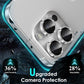 YWXTW Designed for iPhone 15 Pro/iPhone 15 Pro Max Camera Lens Protector Bling, [New Glitter Design] Individual Metal Tempered Glass Camera Cover Accessories Case Friendly (Silver Titanium Glitter)