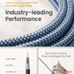 AINOPE 10 ft USB C Cable 2-Pack, 3.1A C Chargers Fast Charging 10 Foot, Resistant Nylon Braided Type C Charger Fast Charging 10ft Right Angle Charger Cord Fit for Galaxy S20 Ultra S10 S10E S9 S8 Plus