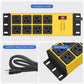 CCCEI Yellow Heavy Duty Power Strip Surge Protector 20 AMP, 8 Outlets 12 Gauge Industrial Shop Garage Metal Multiple Outlets, 4 FT Extension Cord 5-15P Adapter High Amp 6-20R T-Slot 20a for Appliance