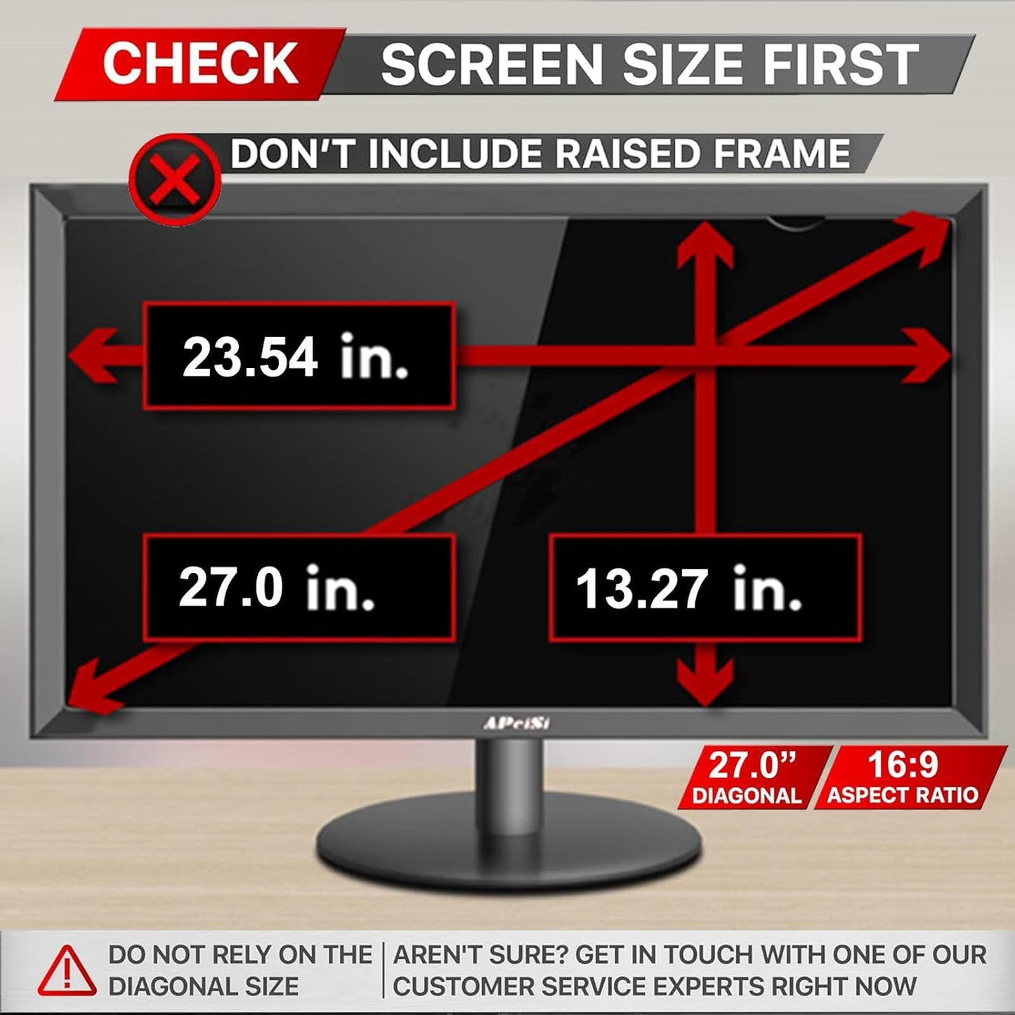 27 Inch Privacy Screen Filter for Widescreen 16:9 Monitor | Privacy Shield | Anti-Glare | Anti-Blue light Protector | Eye Protection | Computer Security Private Filter