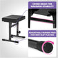 Liquid Stands Portable Heavy Duty Digital Piano Stand & Bench Set - Adjustable Keyboard Music Stand & Seat for 54-88 Key Electric Pianos