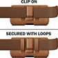 DeBin Case for Samsung Galaxy S25+ Plus, 5G S24+ S23+, S22+, S21+, S20+ S10+ S8+ S9+, S23 FE, S21 FE, A20, A30, Cell Phone Belt Holster Clip Carrying Pouch Holder Cover (Fits Otterbox Commuter) Brown