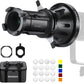 NEEWER Spotlight Snoot with 40° Projection Lens, Adjustable Focus, 16 Metal Gobos 5 Color Gels, Bag, Conical Snoot for Bowens Mount LED Continuous Output Lighting Studio Video Light Up to 300W, LS-38