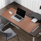 Large Desk Mat - 48" x 17"Leather Desk Pad Protector, Office Desk Mat, Non-Slip PU Leather Large Mouse Pad, Waterproof Desk Blotter Mat, Desk Cover for Office and Home (Champagne Gold)