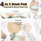 Keyboard Wrist Rest Large Mouse Pad Wrist Support for Computer, 4 in 1 Memory Foam Keyboard Pad Desk Mat Ergonomic Hand Rest Wrist Cushion for Home Office Gaming - Minimalist Plant