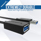 SABRENT 22AWG USB 3.0 Extension Cable A Male to A Female [Black] 3 Feet (CB-3030)