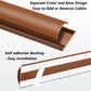 Cord Hider Floor 34in (2X L17in), Large Capacity Floor Cord Cover, Hard PVC Wire Cover, Cable Management Floor, Brown, Cord Cavity - 1.1"(W) x 0.4"(H)