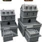 Paintable Tabletop Miniature Building Terrains Compatible with D&D and Alike RPG War Games - 18mm/28mm Scale Scenery with Medieval Gothic Architecture Style (18mm Scale)