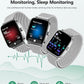 SOUYIE Smart Watch for Women Men, 1.85" AI Voice Smartwatch, 24/7 Heart Rate Monitor, Stress/SpO2/Sleep Tracker, IP68 Waterproof, Weather, 100+ Sports Fitness Tracker for Android iOS Silver Metal