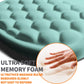 Ergonomic Joint Wrist Support Mouse Pad with Memory Foam Cushion Massage Bump, Carpal Tunnel Pain Relief Mousepad Slope Design for Wrist Rest, 11.8x7.9 in, LightBlue