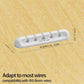 USB Cable Organizer Clips Cord Holder,8 Packs (5-Slots) White Self Adhesive Desk Cord Cable Management