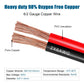 6 Gauge Wire 2 Conductors Copper Wire, 6 AWG Battery Cable Oxygen Free Copper Wire for Solar Panel, Automotive, Trailer, RV and Speaker (6 Gauge 20FT)