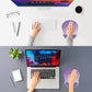 ITNRSIIET Ergonomic Mouse Pad with Comfort Gel Wrist Rest, Non-Slip PU Base, Smooth Textured Surface, Reduces Hand Fatigue & Wrist Pain, 8.7 x 7.2 Inch for Office Gaming Home, Lavender Fade