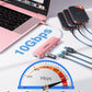USB C Hub, 10Gbps USB 3.1 Adapter for MacBook, with 100W PD Charging, 2 USB C 3.1 10Gbps and 2 USB A 3.1 Data Ports, Compatible with Surface, XPS, Samsung, Dell and More (Rose Gold)
