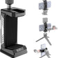 SIRUI Phone Mount for Tripod with Arca Base with 1/4"&3/8" Threaded Holes, Metal Tripod Cell Phone Clamp Holder with 2 Cold Shoes, Smartphone Adapter Compatible with iPhone, Galaxy, Pixel, AM-PH05