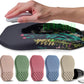 Ergonomic Raised Mouse Pad Wrist Support with Bilateral Slope Memory Foam Mousepad for Wrist Rest and Carpal Tunnel Pain Relief 11.8x7.9〃Midnight Flowers