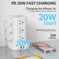 PD20W Power Strip Tower Surge Protector,16.5FT Extension Cord,Power Strip with USB 12 Outlets with 4 USB Ports (1 USB C), Flat Plug Multi Plug Outlet Extender Overload Protection for Home Office