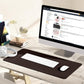 YSAGi Non-Slip Leather Desk Pad, Waterproof Laptop Computer Desk Keyboard Mat, Table Protector Blotter Mat, Large Mouse Pad for Office/Work/Home/Decor(Dark Brown, 31.5" x 15.7")