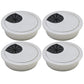 Desk Grommet 2" (50 mm), Desk Cord Hole Cover, Cable Grommet ABS Plastic, Desk Hole Grommet for Office and Home Table Cable, Detachable Cable Cord Organizer (Silver Sand 4 Pcs)