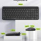 seenda Bluetooth Keyboard and Mouse for iPad, Multi-Device Bluetooth + 2.4G Wireless Keyboard Mouse with Tablet Holder for MacBook/Windows Computer, iOS/Andriod Tablet Phone, Black