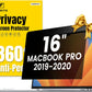 F FORITO 360° Privacy Screen Protector Compatible with MacBook Pro 16 inch (2019, 2020), Anti Peeping, Anti Glare and Scratch Resistant Laptop Privacy Screen Shield