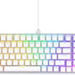 Glorious GMMK 2 Small Gaming Keyboard Base- Barebones Kit- TKL Hot Swappable DIY White Mechanical Keyboard - Wired, RGB Backlit,- PC Setup Accessories- 65%, White
