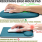 Hokafenle Ergonomic Mouse Pad Wrist Support, Terraced Slope Carpal Tunnel Wrist Pad for Mouse with Unibody Memory Foam, Wrist Rest Pain Relief Mousepad (Turquoise, 11.8x7.9 in)