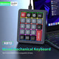Adventurers K812 Wired Mechanical Numeric Keypad, 19-Key Hot-Swappable RGB Numpad, Macro Programmable, Detachable Type-C Cable, Game/Office Mode Switch – for PC/Laptop/Desktop (Black)