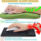 Hokafenle 2 in 1 Ergonomic Mouse Pad Wrist Support & Wrist Rest for Computer Keyboard Set, with Relieve Carpal Tunnel Pain Massage Bulge and Full Memory Gel Design (2In1 Set, Grass Green)
