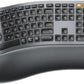 ProtoArc Ergonomic Keyboard Mouse, EKM01 Plus Full Size Wireless Bluetooth Ergo Keyboard Mouse Combo, Cushioned Palm Rest, Split Design, Rechargeable, Compatible for Windows, Mac OS - Gray and Black