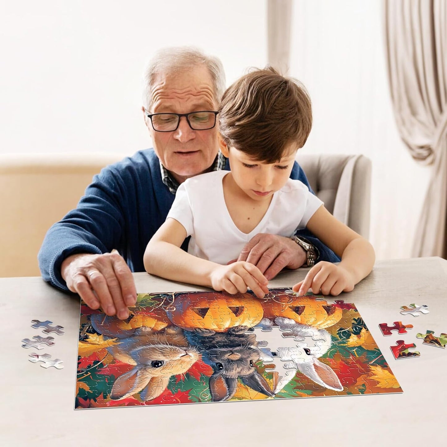 4 Packs 100 Piece Puzzles for Kids Ages 4-6 - Lovely Animals Large Piece Jigsaw Puzzles for Seniors Educational Toys Gifts Kids Puzzle for 4 5 6 7 8 9 Year Olds Boys Girls