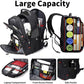 SHRRADOO Extra Large 50L Travel Laptop Backpack with USB Charging Port, College High School Backpack Airline Approved Business Work Bag Fits 17 Inch Computer for Men Women