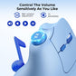 seenda Ergonomic Mouse Rechargeable, USB+Dual Bluetooth, MOU-302 Vertical Wireless Mouse with Volume Knob, Quiet Clicks, Multi-Device Cordless Mice Compatible for Windows, PC, Laptop, Mac OS, Blue