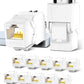 AMPCOM CAT6 RJ45 Keystone Jack - Reusable UTP Ethernet Wall Jack with Adjustable Ratchet Lock Design, No Tool and Zip Tie Required - 50u Gold Plated - White (12-Pack)