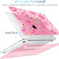 MEEgoodo Case for MacBook Pro 13 inch Case 2022 2021 2020 New A2338 M2/M1 A2251 A2289, Laptop Hard Shell with Keyboard & Camera Cover Compatible with 13 inch MacBook Pro, Cute Kiss & Love