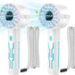 2PCS Portable High-Speed Mini Handheld Fan, USB Rechargeable Neck Personal Mini Fan(7000 Rpm High-Speed Motor, Lasts 4-16 Hours) 4-Speed Powerful Wind Fans For Summer Outdoor Traveling, Gifts For Kids