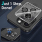 YWXTW Designed for iPhone 15 Pro/iPhone 15 Pro Max Camera Lens Protector Bling, [New Glitter Design] Individual Metal Tempered Glass Camera Cover Accessories Case Friendly (Black Titanium Glitter)