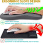 Hokafenle 2 in 1 Ergonomic Mouse Pad Wrist Support & Wrist Rest for Computer Keyboard Set, with Relieve Carpal Tunnel Pain Massage Bulge and Full Memory Gel Design (2In1 Set, Dark Gray)