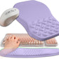 2-in-1 Ergonomic Set, Wave Keyboard Wrist Rest and Massage Slope Mouse Pad Wrist Support, Rebound Memory Foam for Relieve Carpal Tunnel Syndrome and Wrist Pain (Lavender Purple)