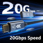 USB C Extension Cable 6.6FT, 20Gbps/240W USB3.2 Type C Extender Cord, 4K@60Hz Video Output Nylon Braided USB C Male to Female Extension Charging Cable Compatibility with Thunderbolt 4/3