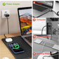 TopMade Mouse Pad with 15W Wireless Charging, XXL Large Leather Desk Mat, Waterproof Gaming Mousepad Home Office Desk Pad Protector, Computer Keyboard Pad, Mouse Mat for for MacBook, PC, Laptop, Black