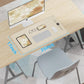 AFIING Leather Desk Pad Protector, Mouse Pad, Office Desk Mat, Non-Slip PU Leather Desk Blotter, Large Desk Mat, Waterproof Keyboard Mat for Office/Home/Decor (Beige, 55" x 17")