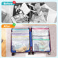 Umriox 48pcs Mesh Zipper Pouch Bags, A4 Size 16 Color Zipper Bags for Organizing, Clear Zipper Pouches for Puzzles, Board Game Organizer, Sewing Projects
