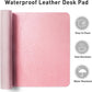 Aothia Leather Desk Pad Protector, Mouse Pad, Office Desk Mat, Non-Slip PU Leather Desk Blotter, Laptop Desk Pad, Waterproof Desk Writing Pad for Office and Home (36" x 17", Fairy Pink)