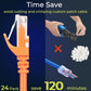 Rapink Patch Cables Cat6 2ft (24 Pack), Ethernet Patch Cable 10G Support, Cat 6 Patch Cable for Patch Panel to Switch, Flexiable Cat 6 Ethernet Cable with Gold Plated Orange