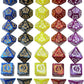 SmartDealsPro Retro Polyhedral Dice Sets with Pouches for D&D DND RPG MTG Dungeon and Dragons Table Board Roll Playing Games D4 D6 D8 D10 D% D12 D20