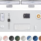 PU Leather Desk Pad Protector - 48" x 17" Office Desk Mat, Non-Slip, Waterproof, Ivy White